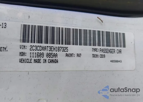 2014 Dodge Charger Police из США, поврежденный, VIN 2C3CDXAT3EH187325